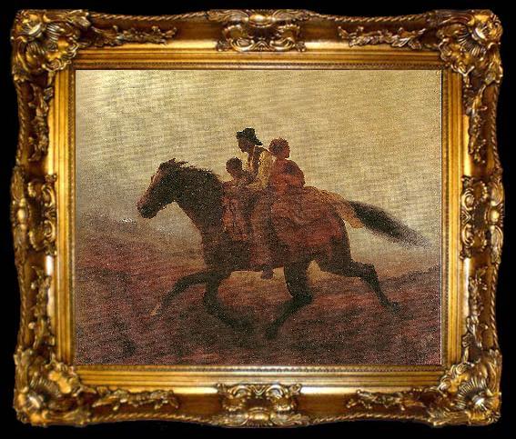 framed  Eastman Johnson Fugitive Slaves, ta009-2